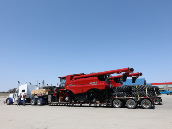 The last two of our new machines coming home from Grand Island, Nebraska. 